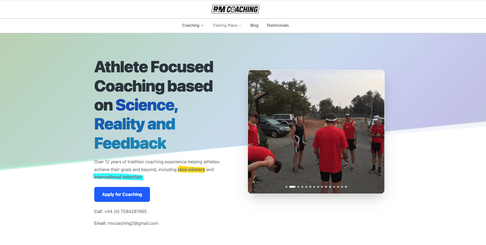 RM Coaching screenshot